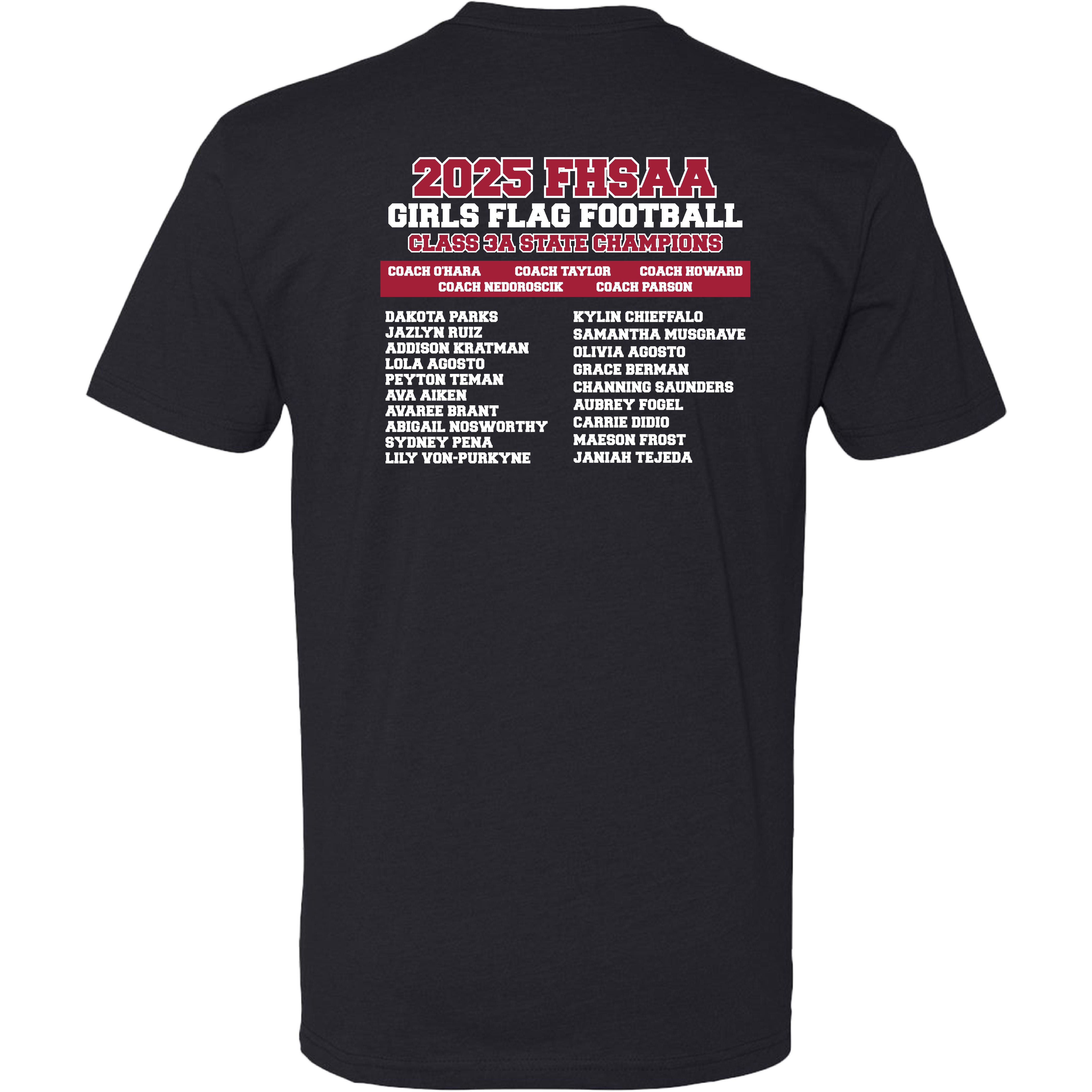 SRHS Flag Football - 2025 State Champions Tee