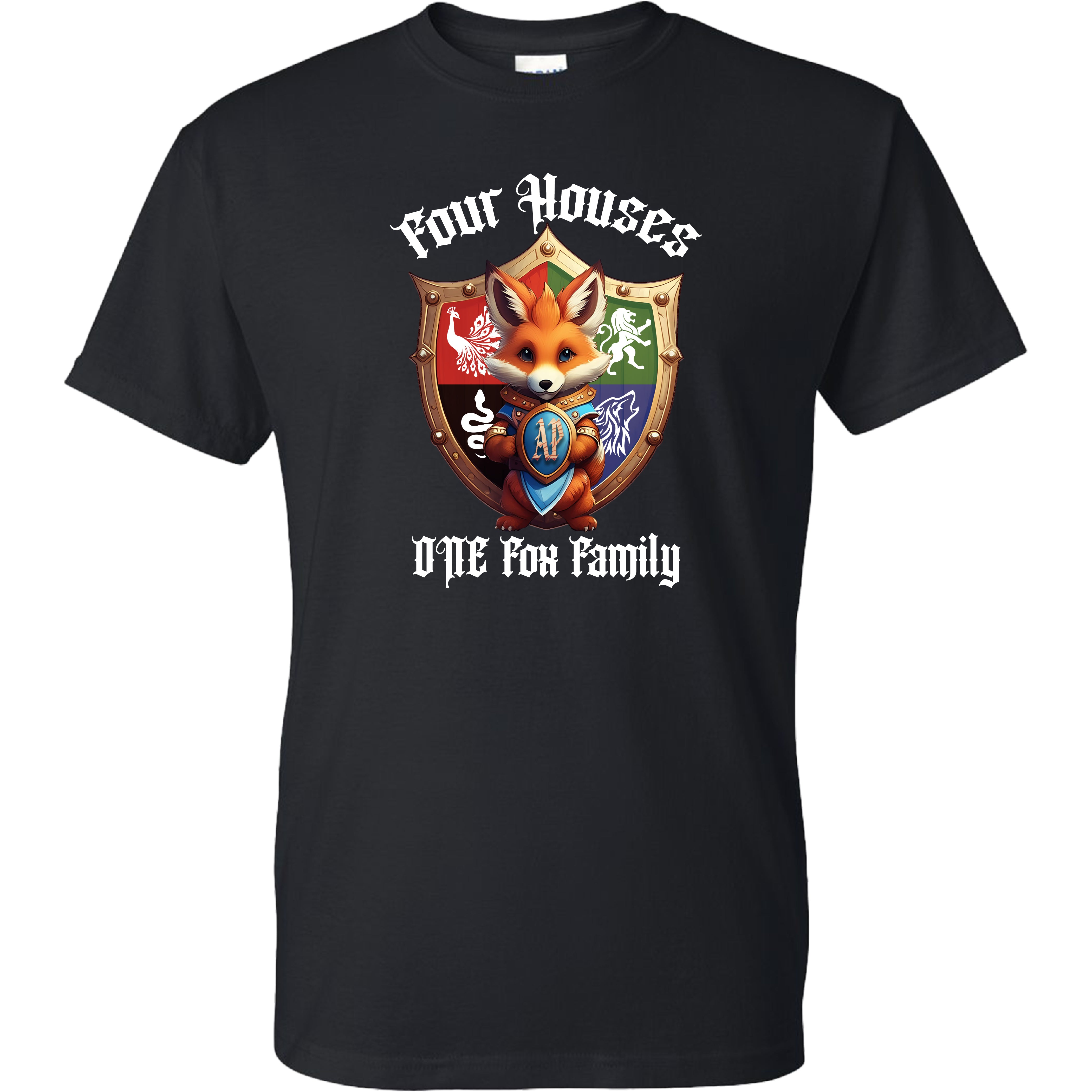 Acreage Pines Elementary - 4 Houses 1 Fox Family ADULT Tee