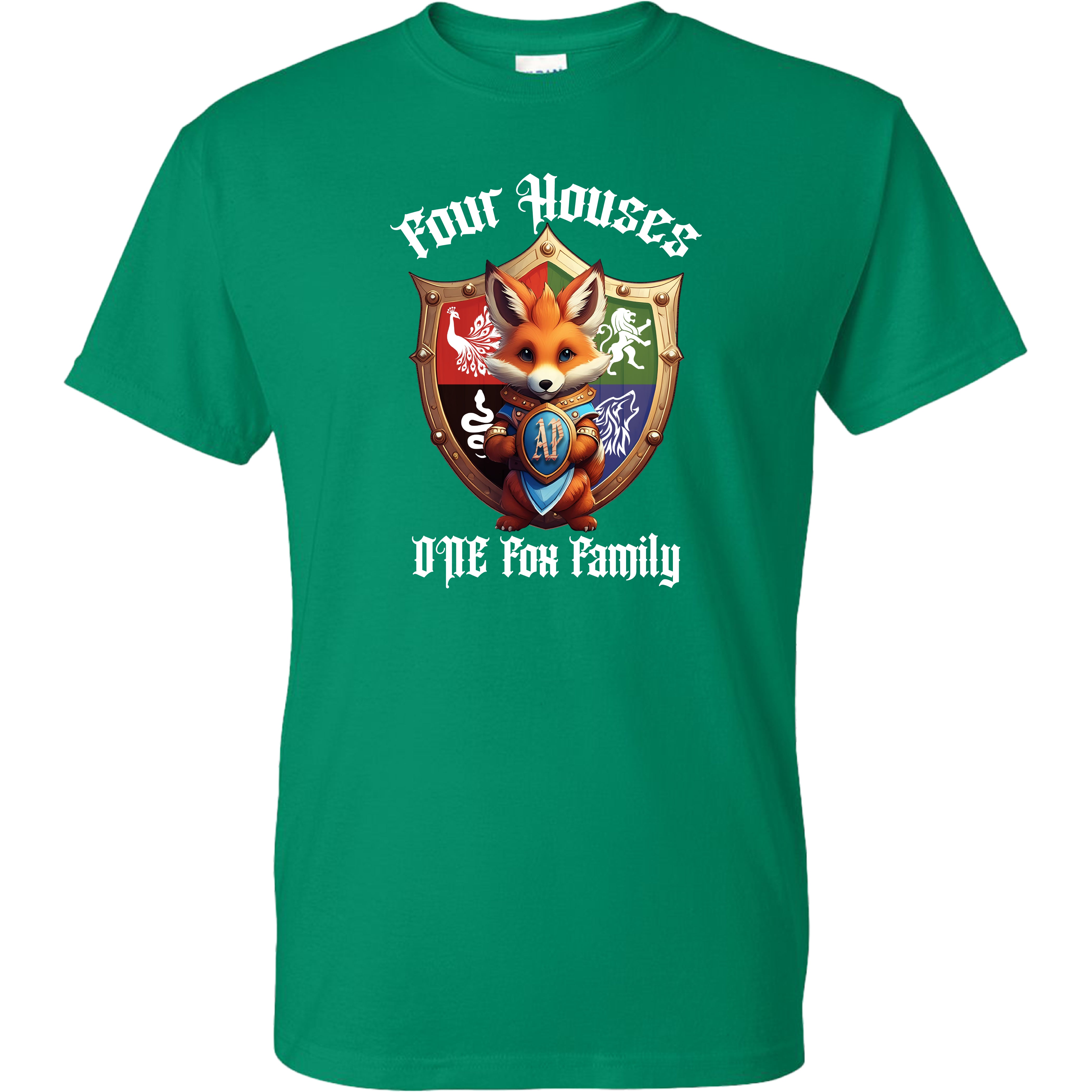 Acreage Pines Elementary - 4 Houses 1 Fox Family ADULT Tee