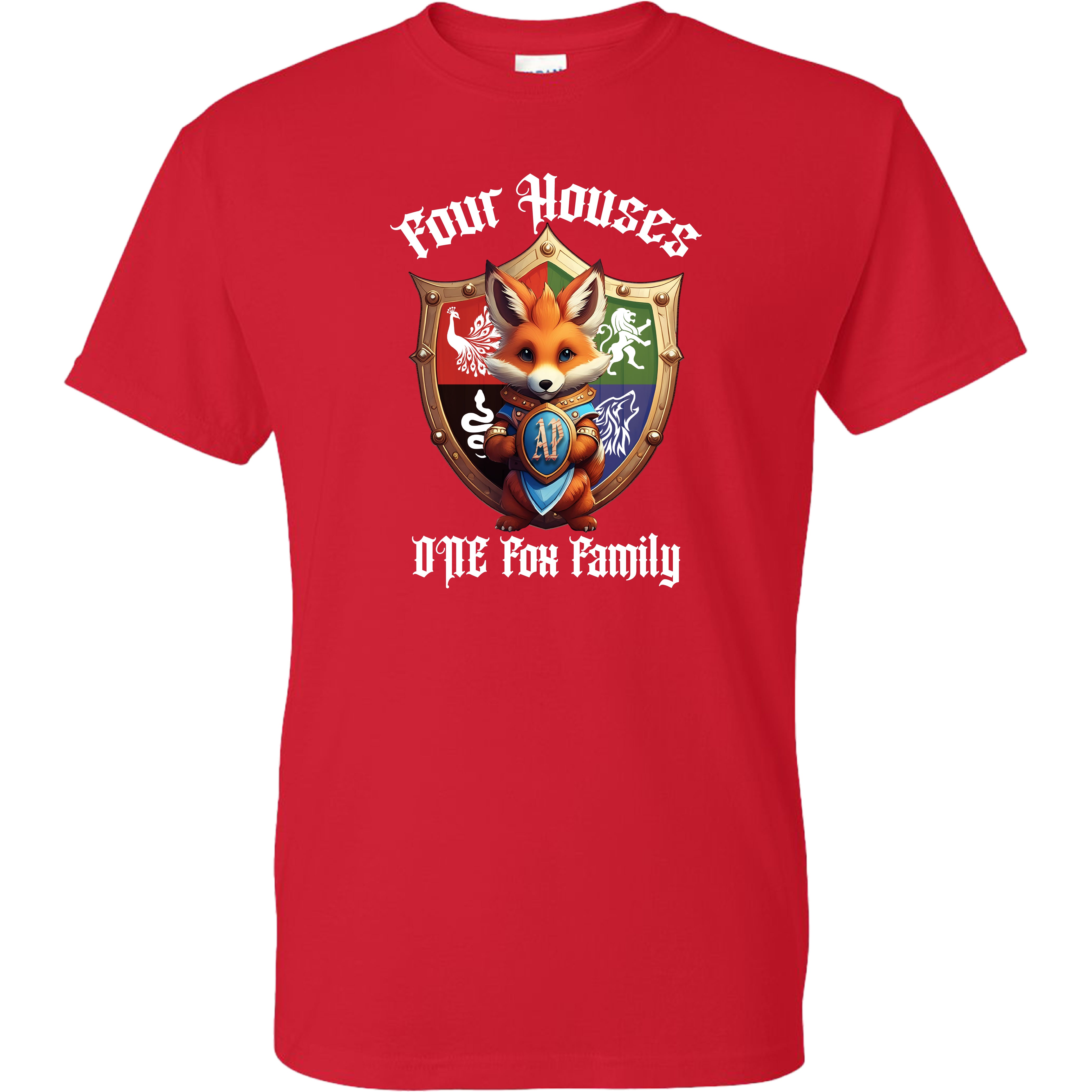 Acreage Pines Elementary - 4 Houses 1 Fox Family ADULT Tee