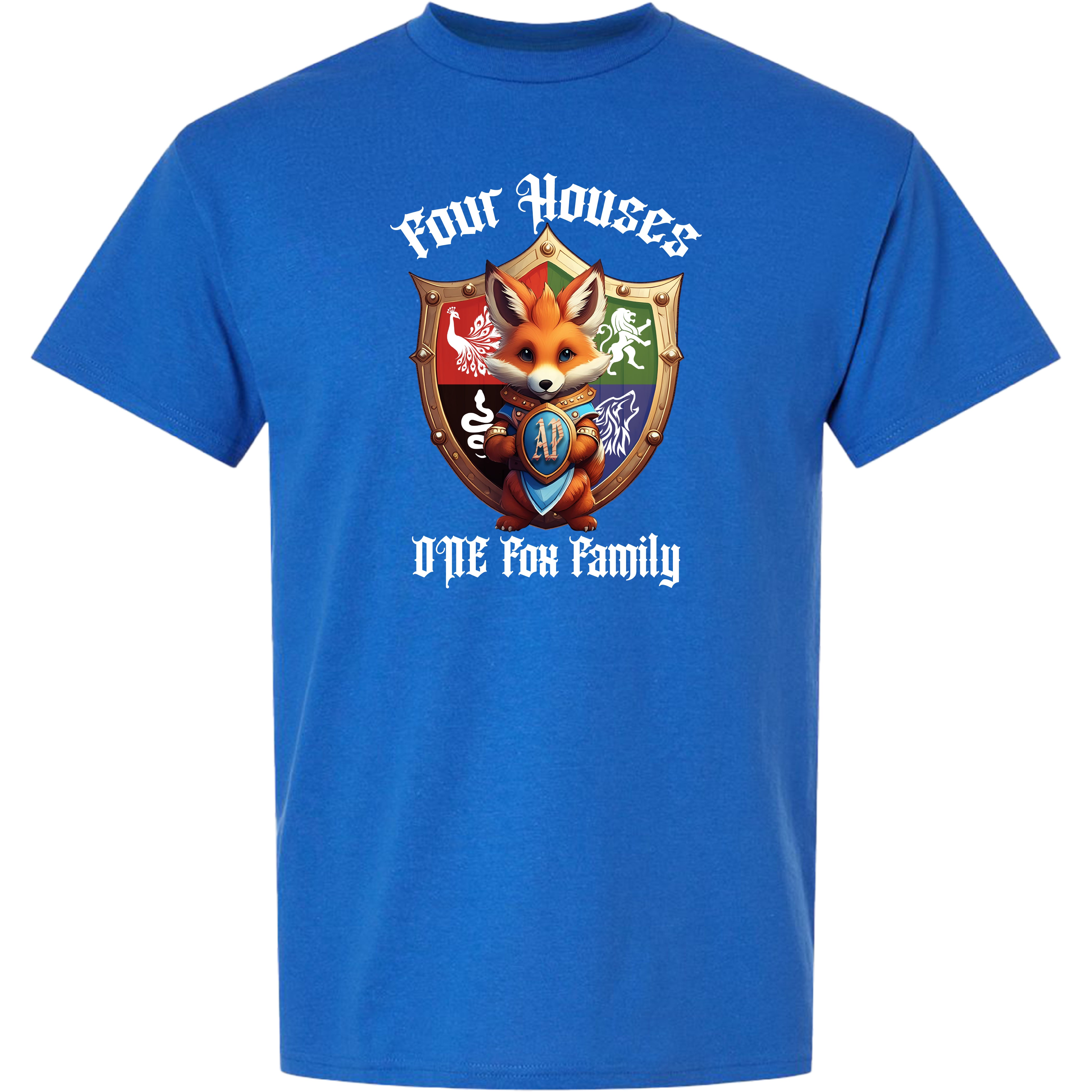 Acreage Pines Elementary - 4 Houses 1 Fox Family ADULT Tee