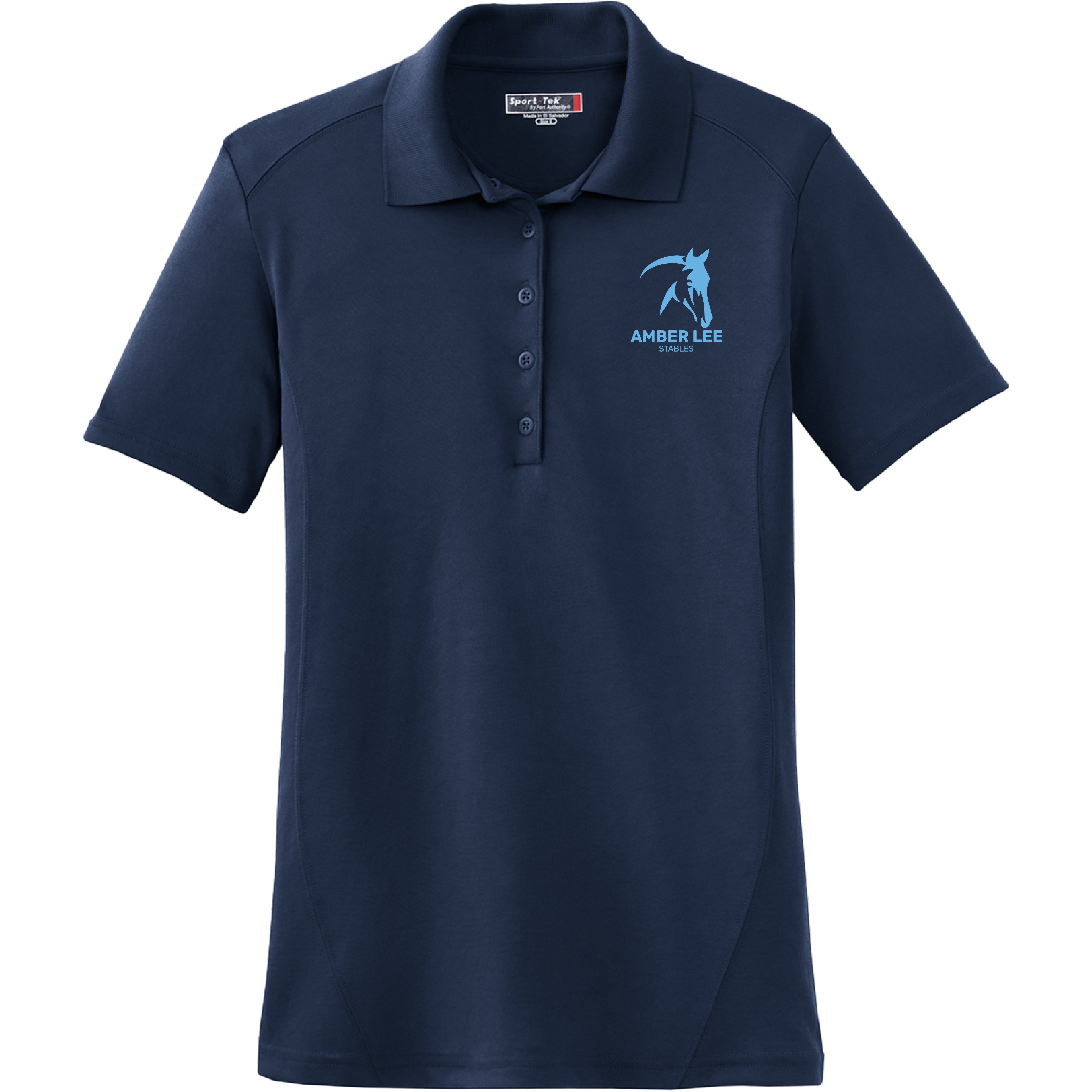 Amber Lee Stables - Ladies EMBROIDERED Performance Raglan Accent Polo