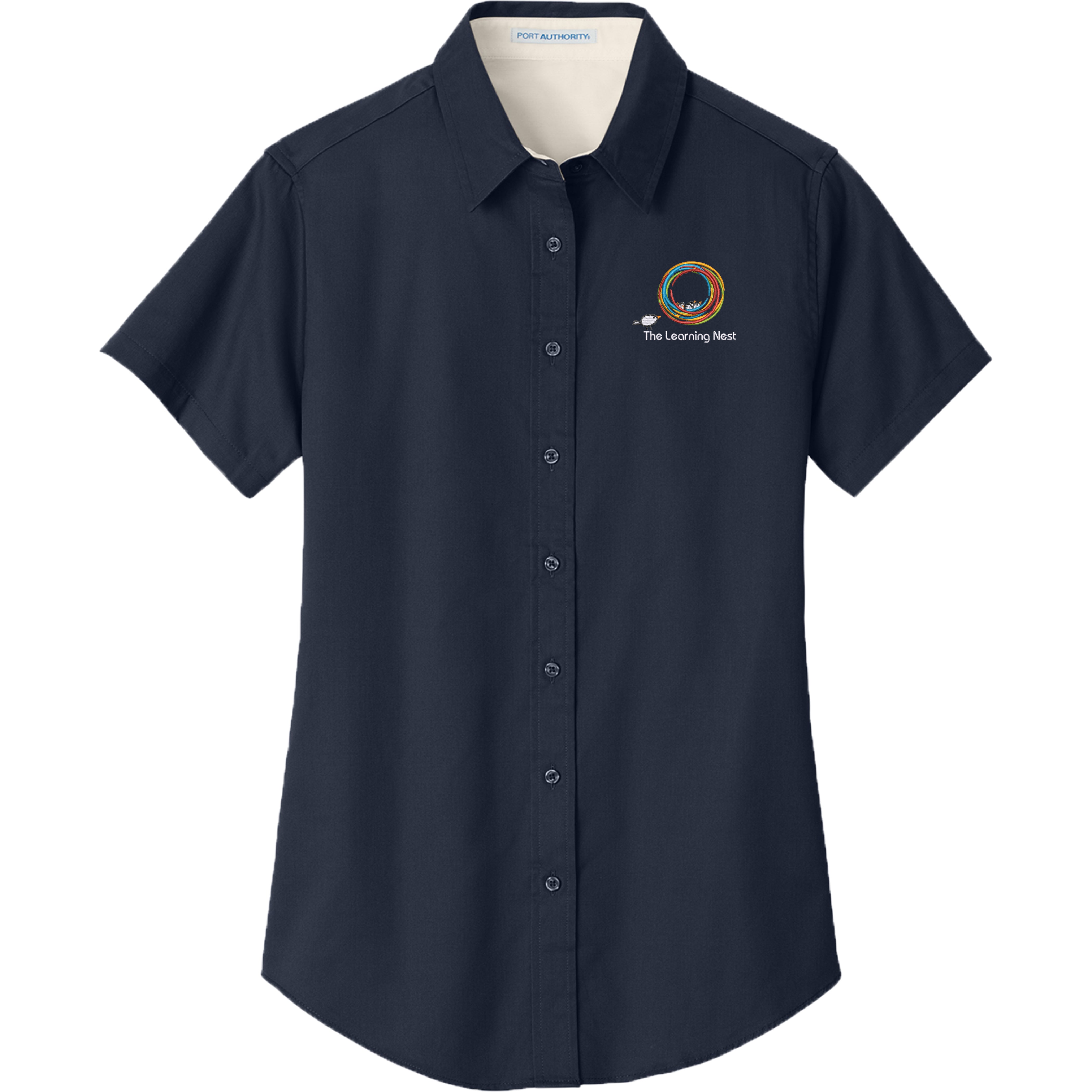 The Learning Nest - Women's Short Sleeve Button Up