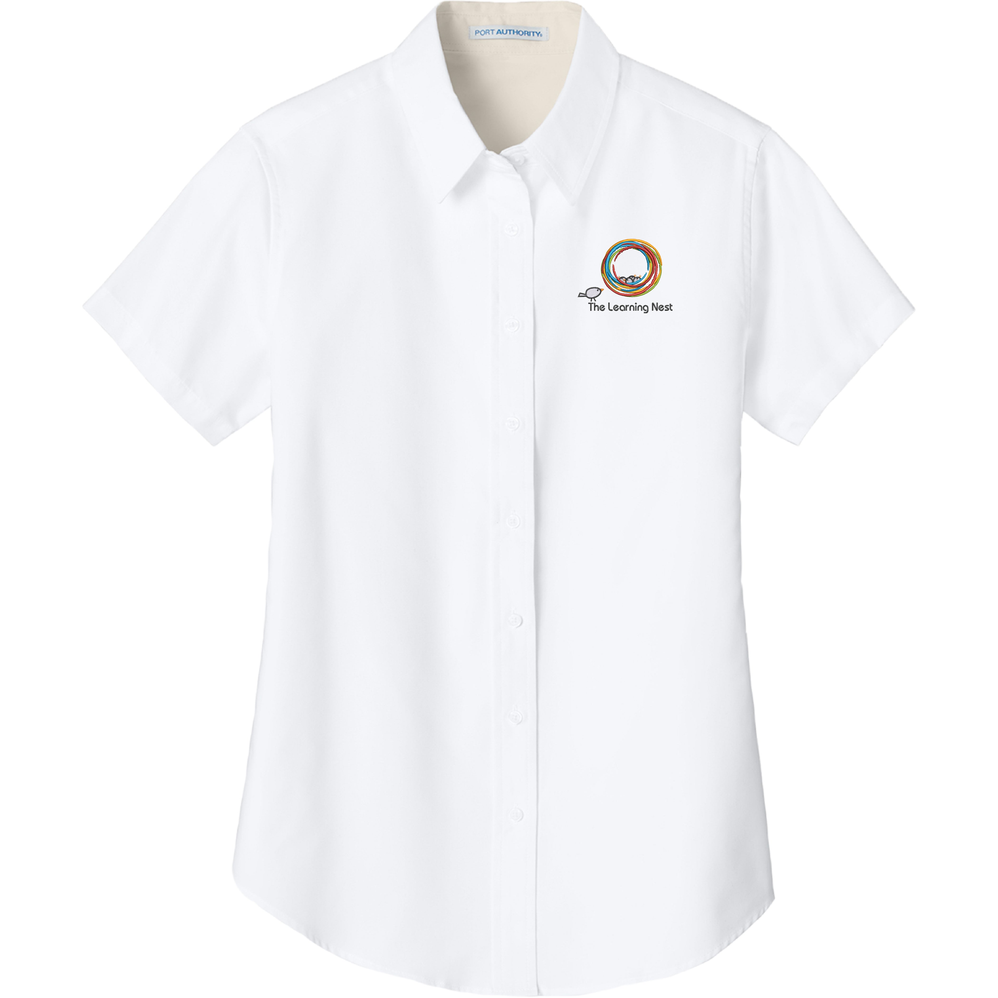 The Learning Nest - Women's Short Sleeve Button Up