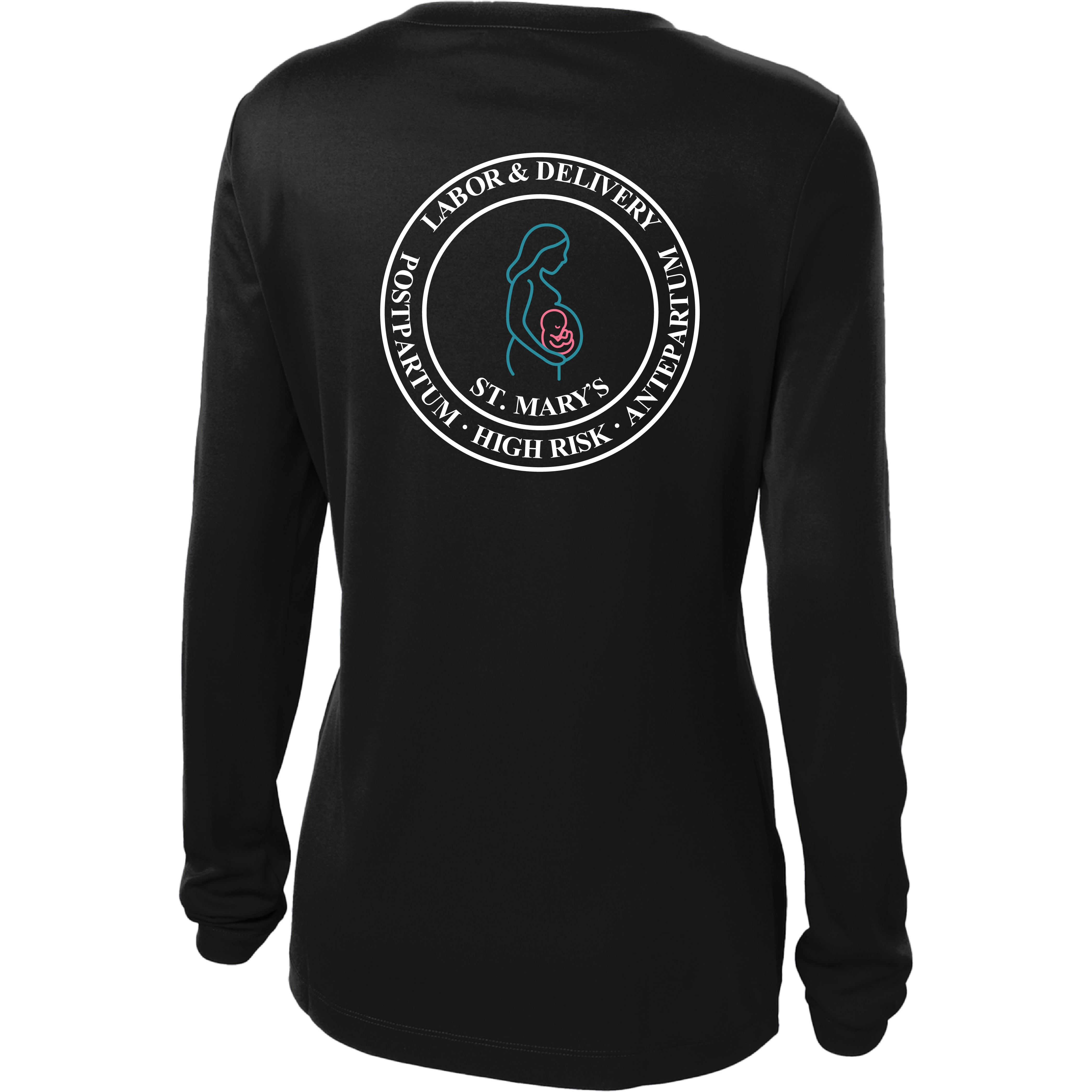 St. Mary's Hospital - Obstetrics Department Tee_ Performance Long Sleeve V-Neck