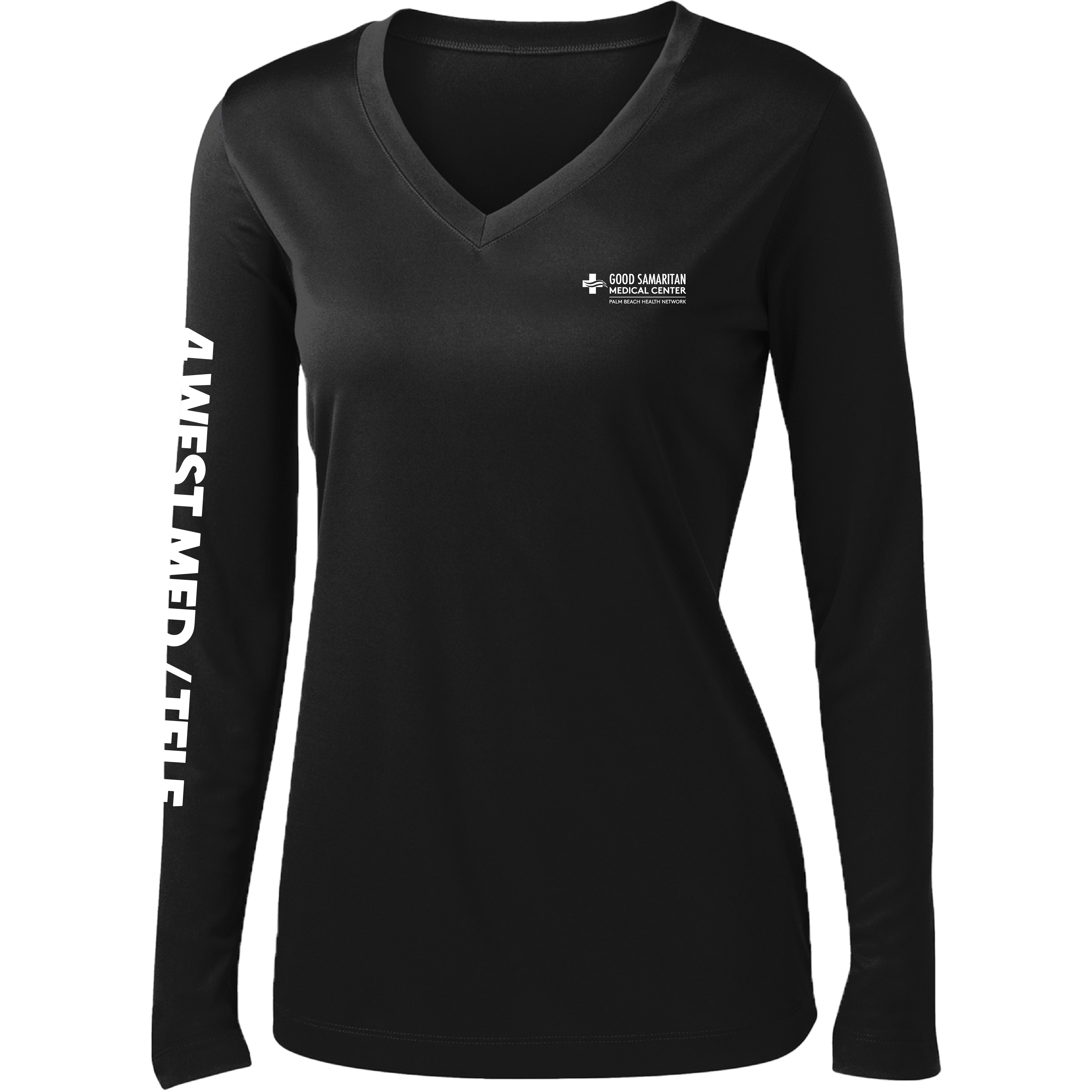 Good Samaritan Medical Center - Unit 4 West (Med/Tele) Women's V-Neck Long Sleeve Performance Tee