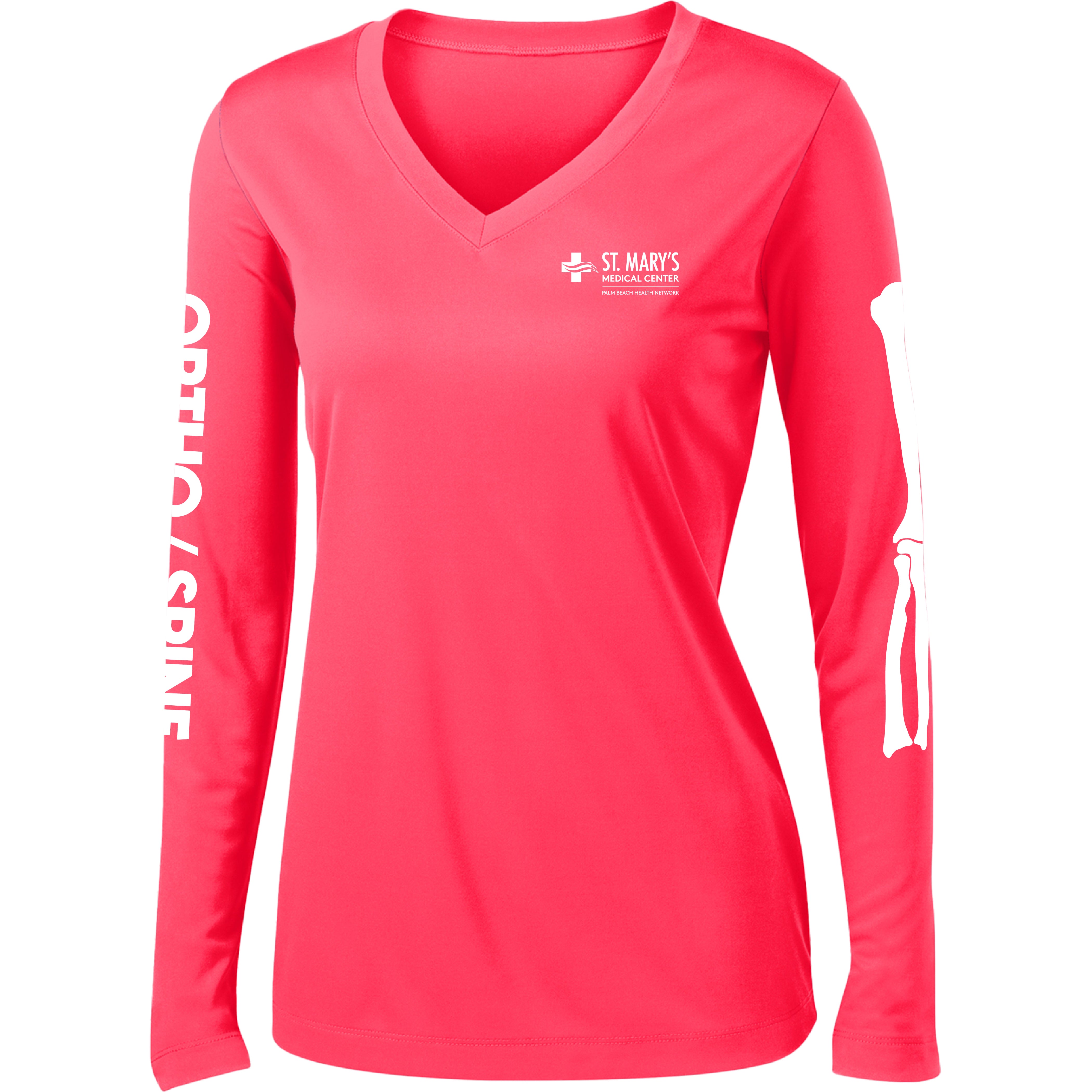 St. Mary's Hospital - Ortho - Spine V-Neck (Performance Long Sleeve)