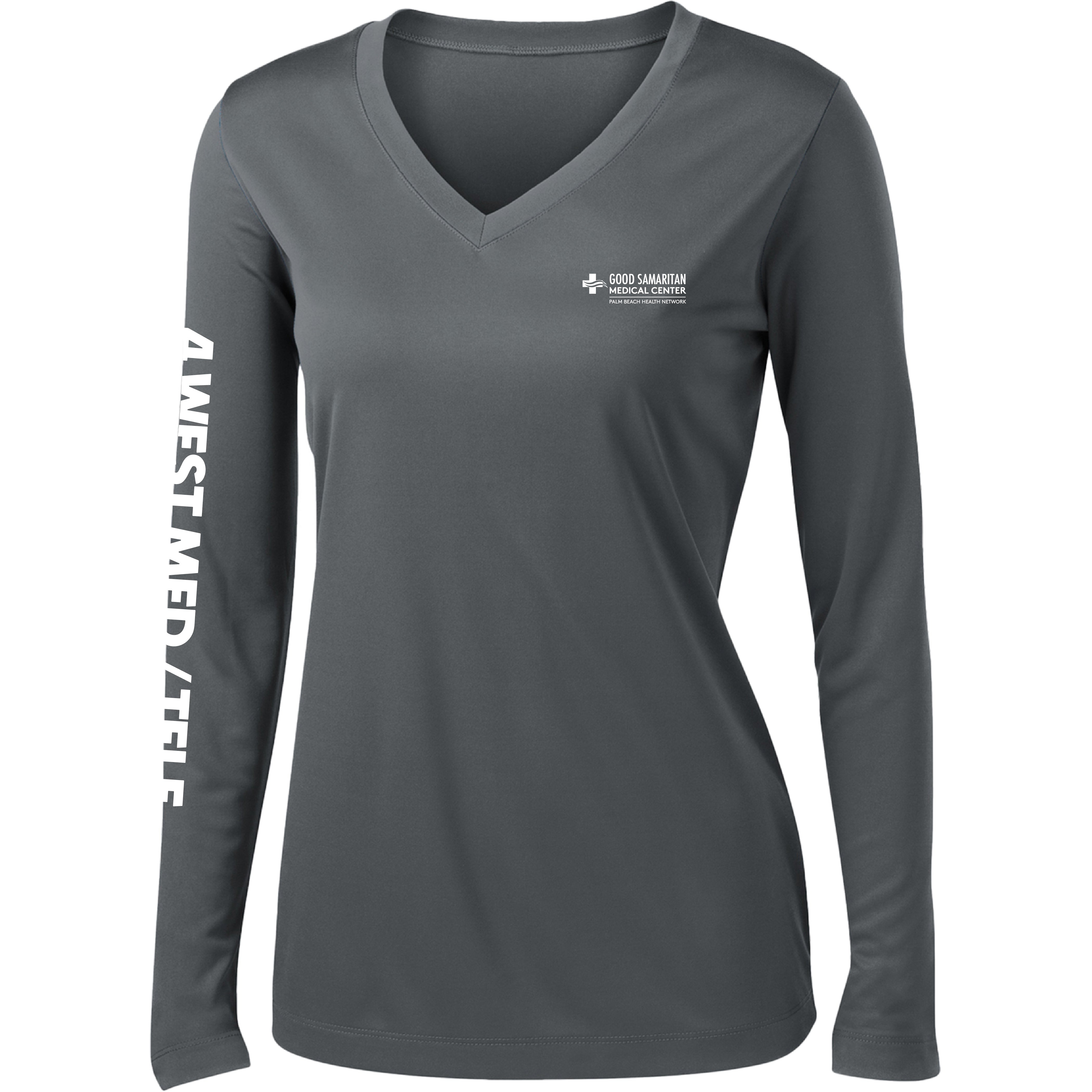 Good Samaritan Medical Center - Unit 4 West (Med/Tele) Women's V-Neck Long Sleeve Performance Tee