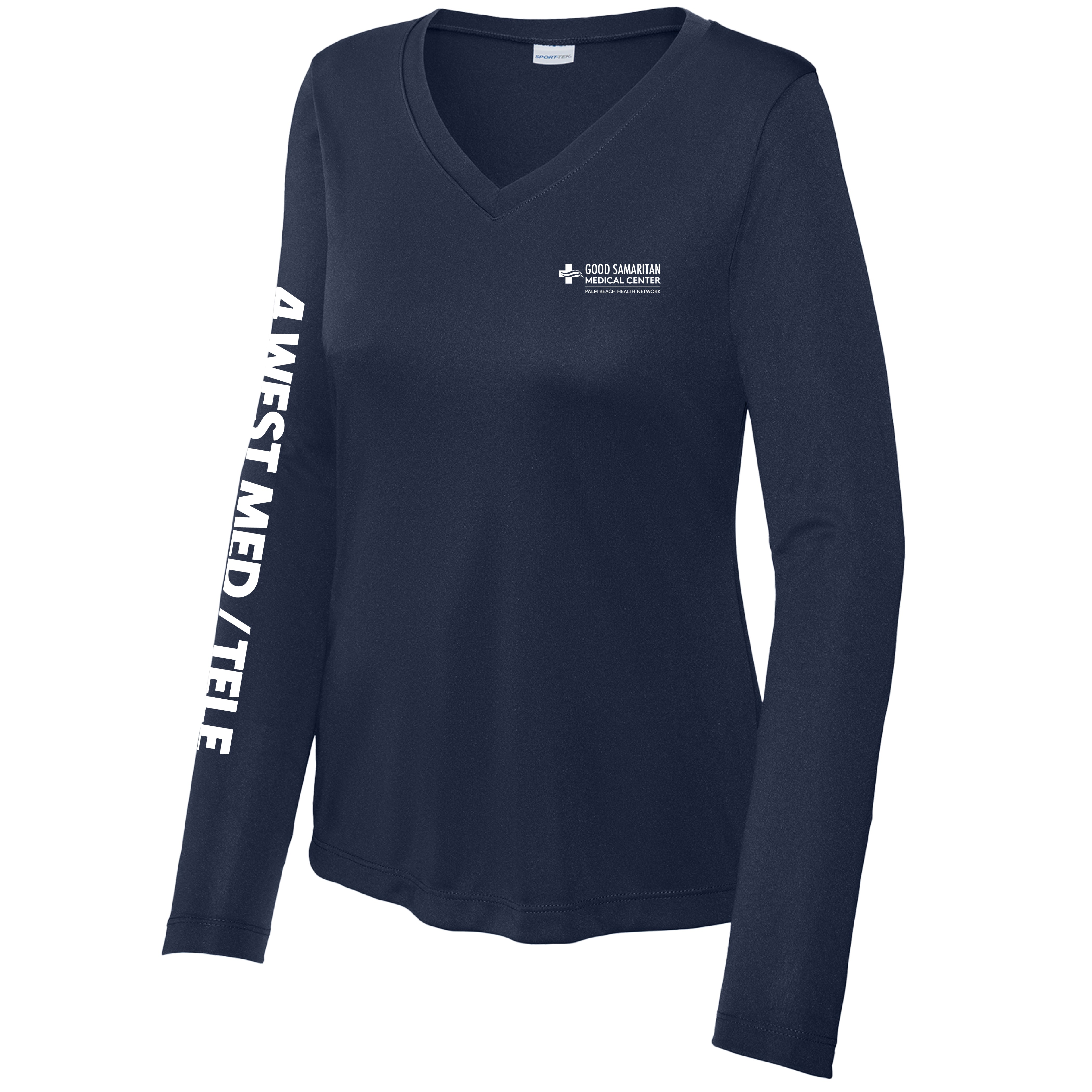 Good Samaritan Medical Center - Unit 4 West (Med/Tele) Women's V-Neck Long Sleeve Performance Tee