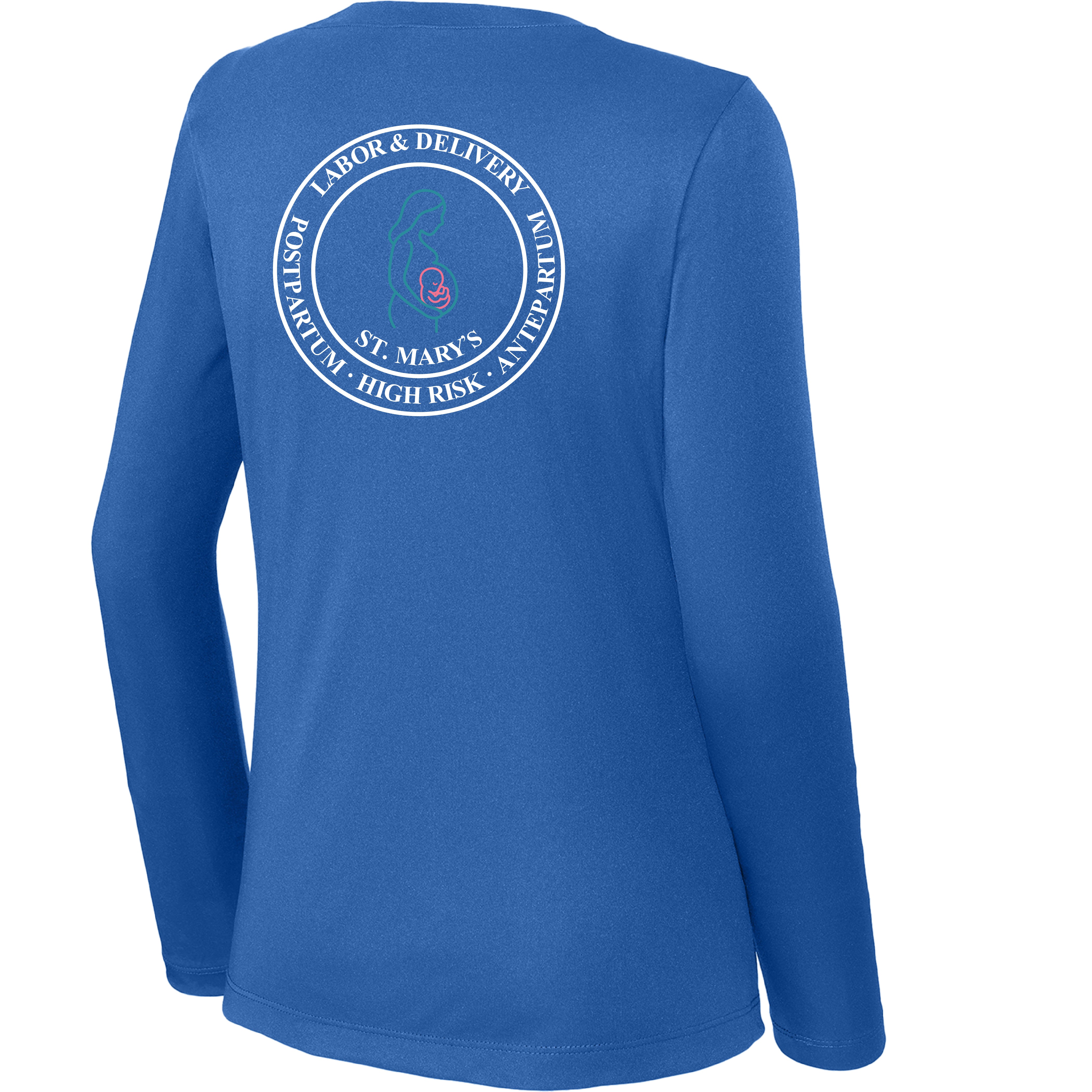 St. Mary's Hospital - Obstetrics Department Tee_ Performance Long Sleeve V-Neck