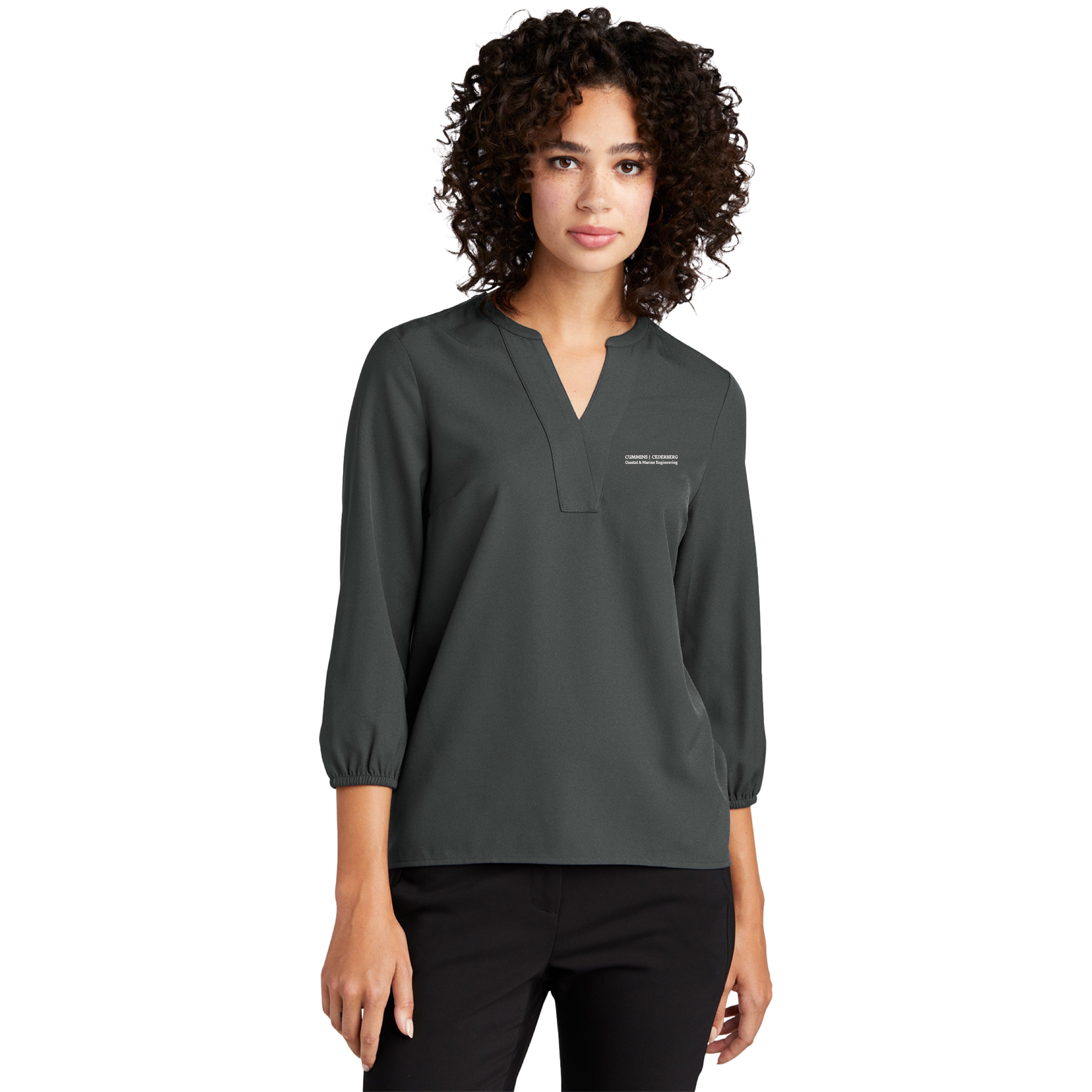 Cummins Cederberg - Mercer+Mettle® Women's Stretch Crepe 3/4-Sleeve Blouse