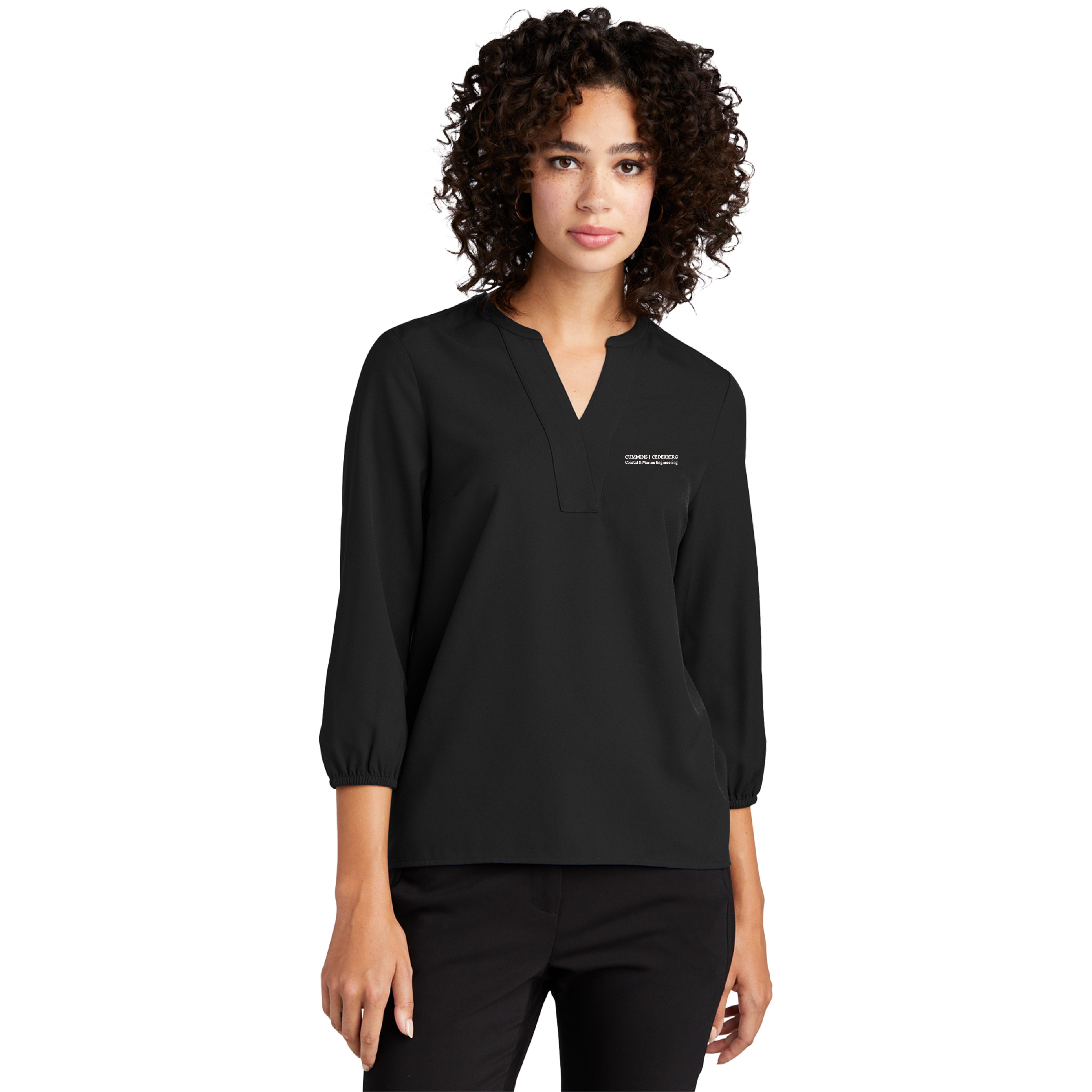 Cummins Cederberg - Mercer+Mettle® Women's Stretch Crepe 3/4-Sleeve Blouse