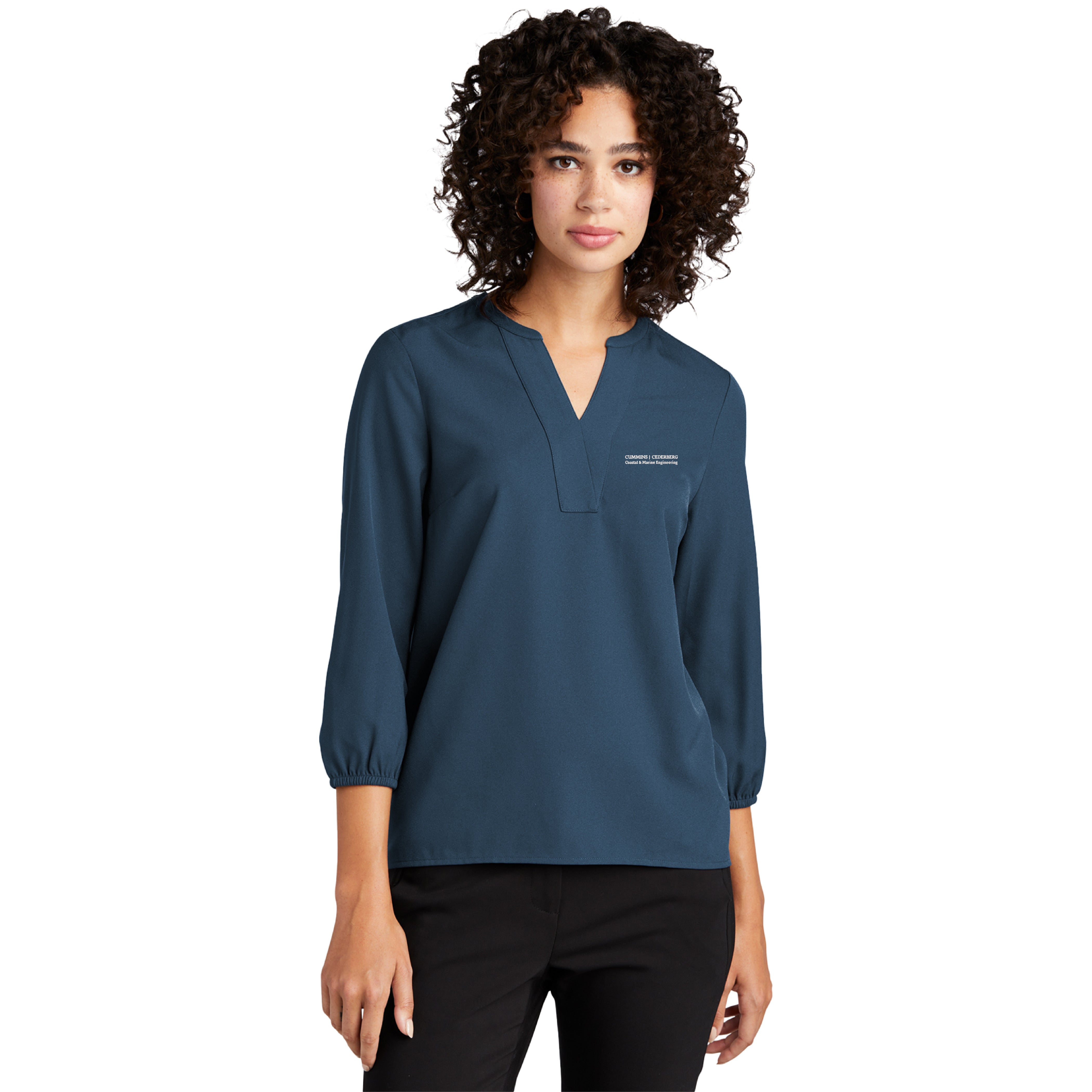 Cummins Cederberg - Mercer+Mettle® Women's Stretch Crepe 3/4-Sleeve Blouse