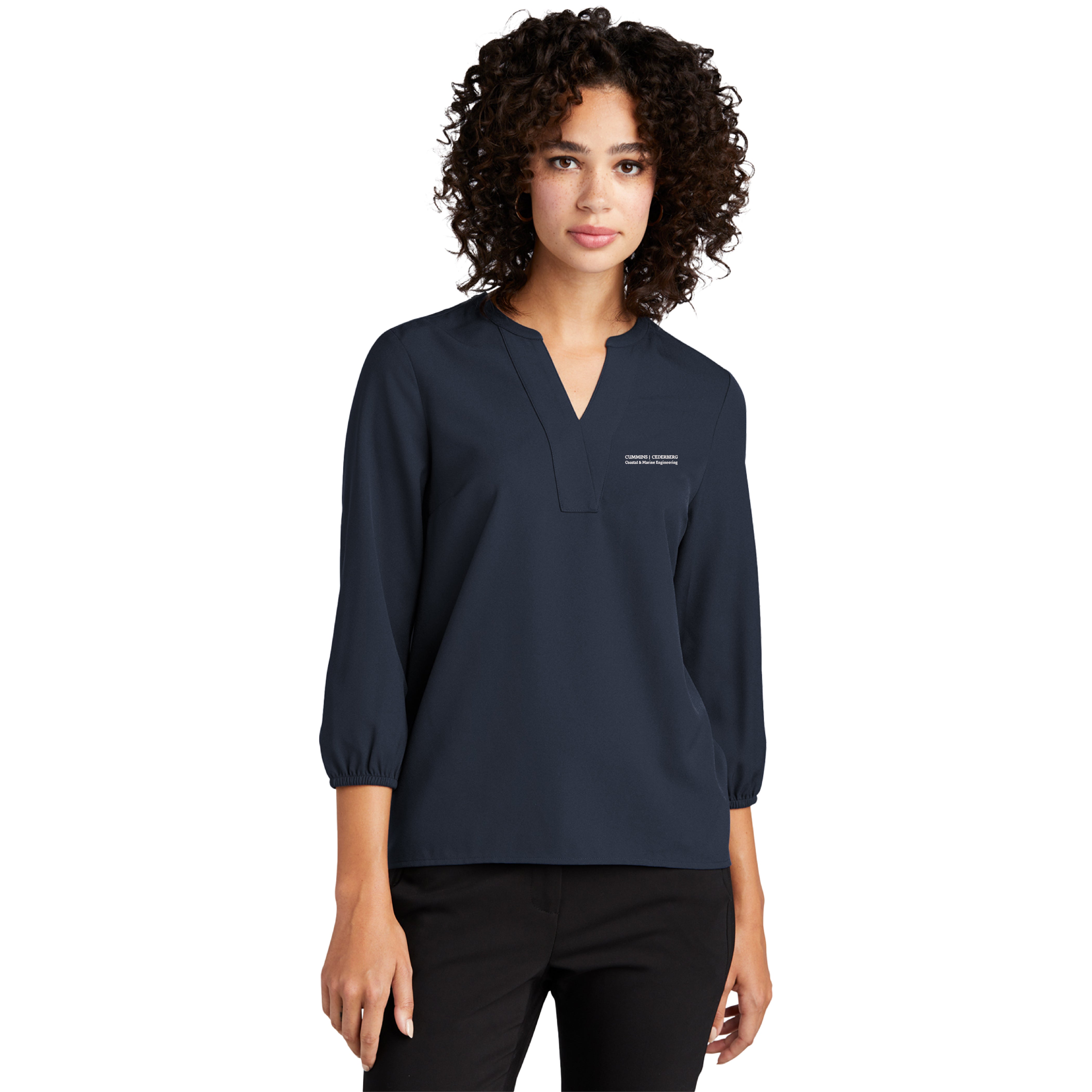 Cummins Cederberg - Mercer+Mettle® Women's Stretch Crepe 3/4-Sleeve Blouse