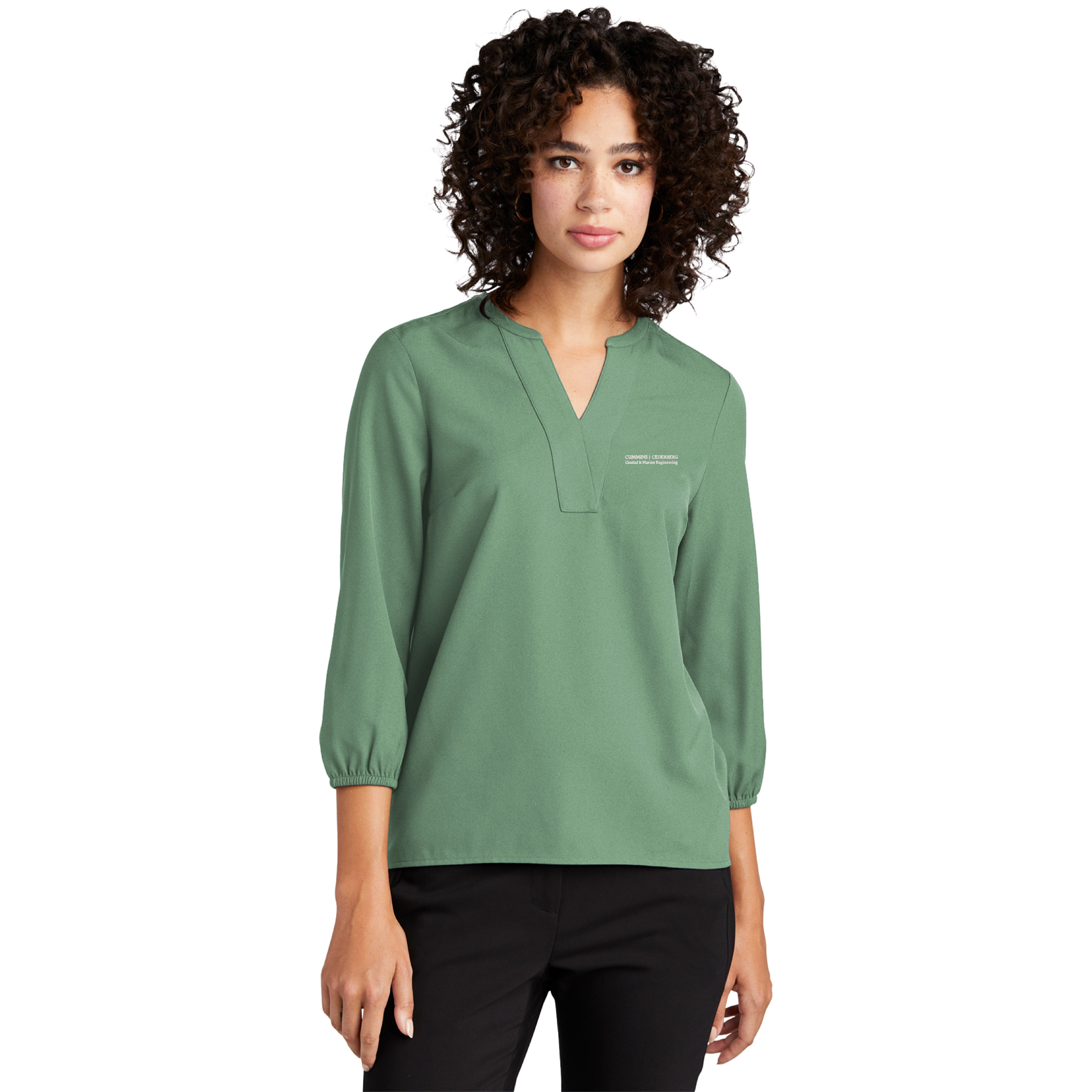 Cummins Cederberg - Mercer+Mettle® Women's Stretch Crepe 3/4-Sleeve Blouse