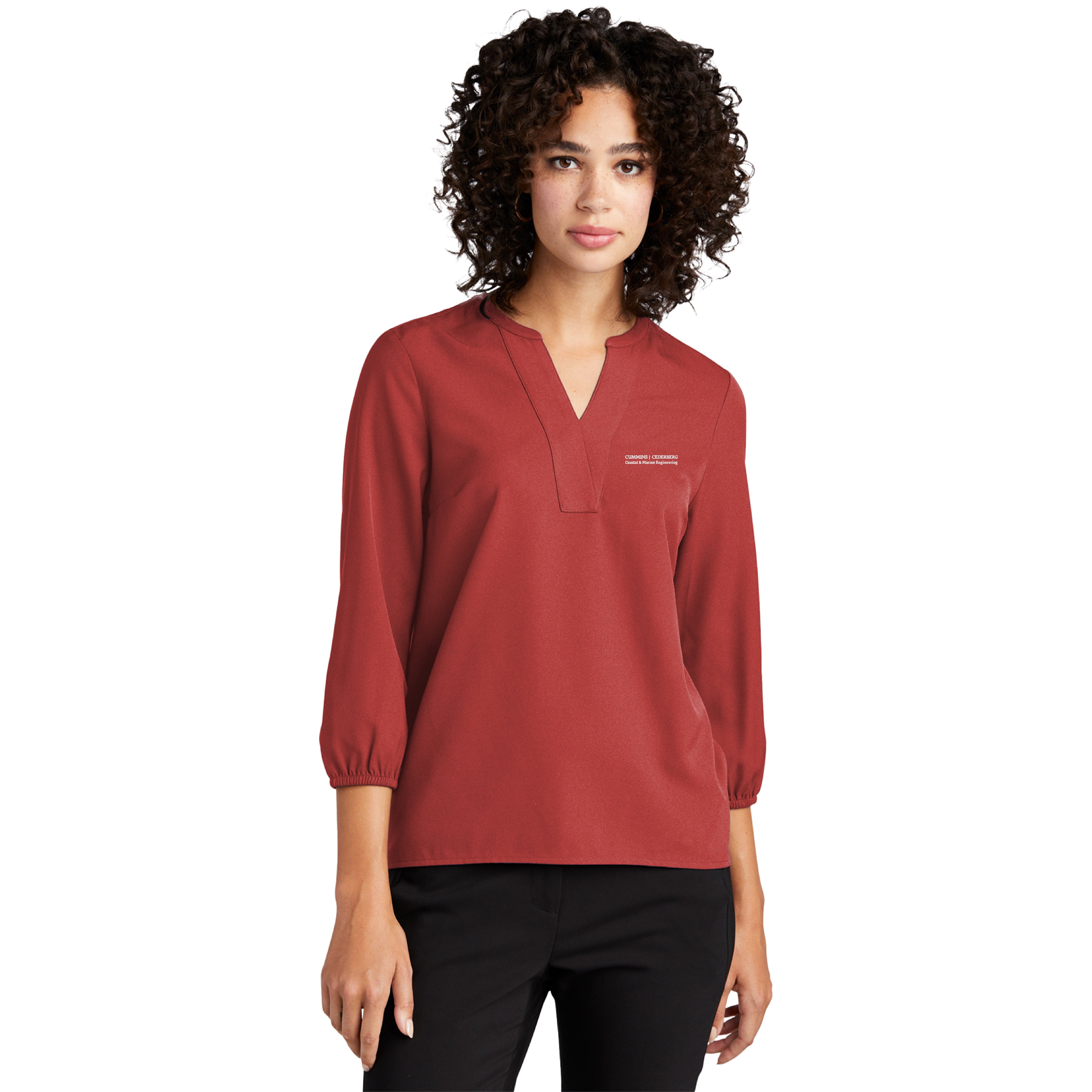 Cummins Cederberg - Mercer+Mettle® Women's Stretch Crepe 3/4-Sleeve Blouse