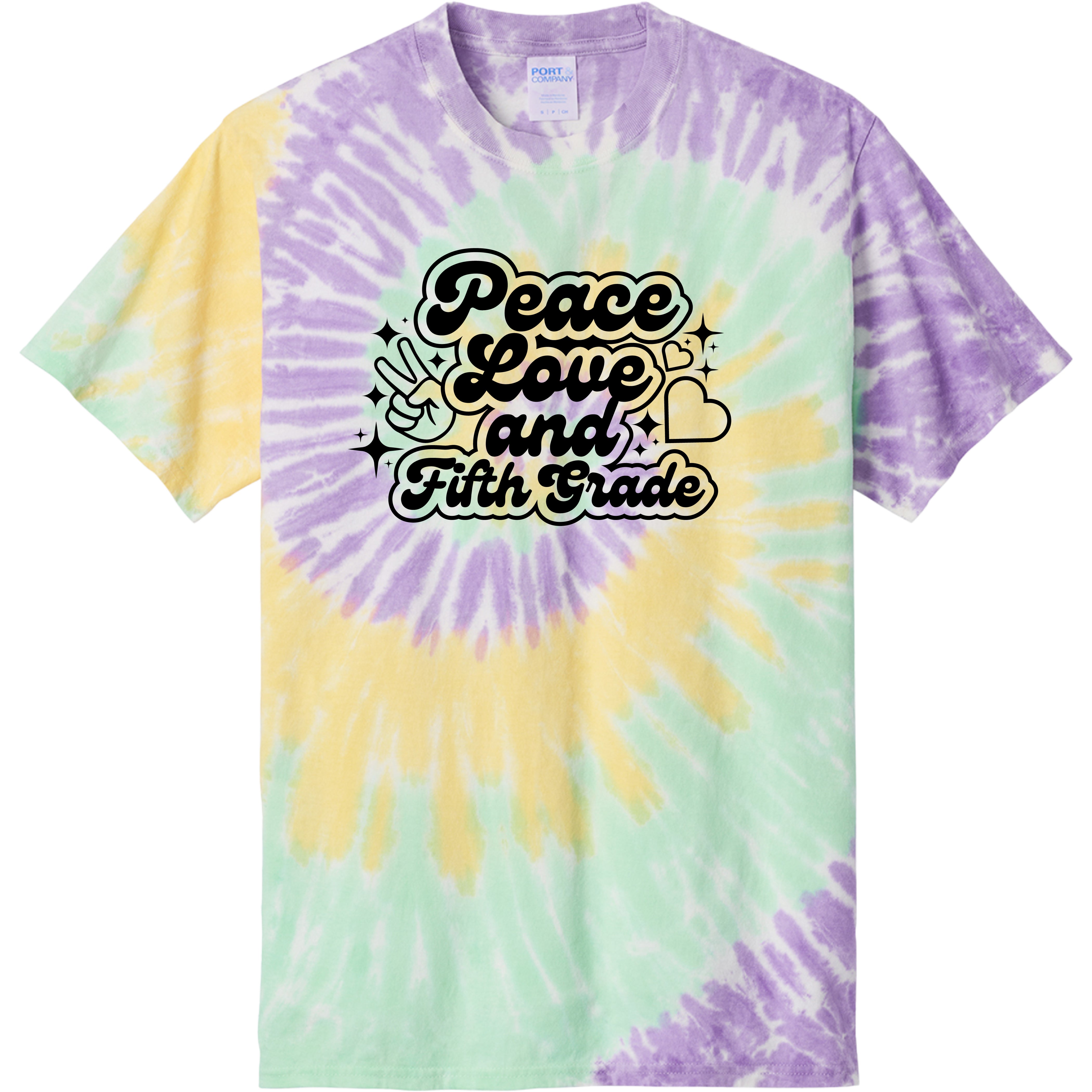 Acreage Pines Elementary - 2026 Peace Love and Fifth Grade (ADULT) Tee
