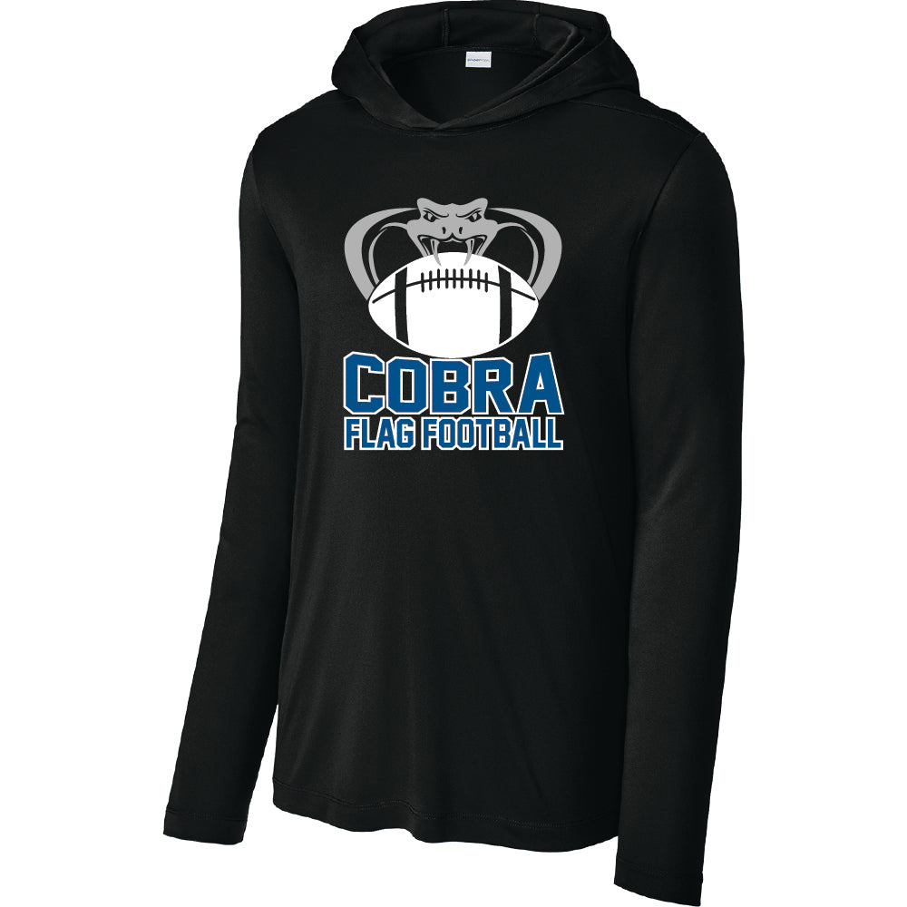 Park Vista Flag Football - Cobra Football Long Sleeve Hooded Performance Tee