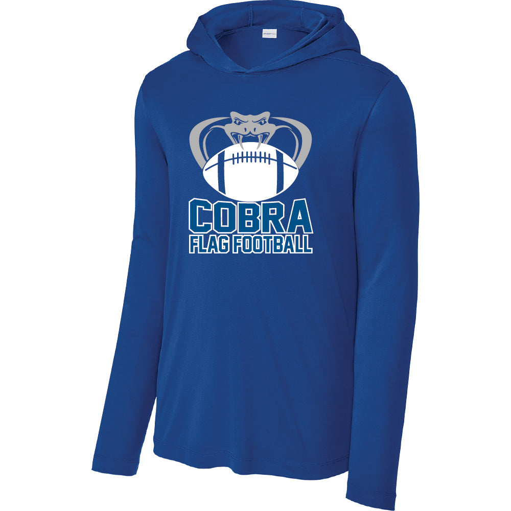 Park Vista Flag Football - Cobra Football Long Sleeve Hooded Performance Tee