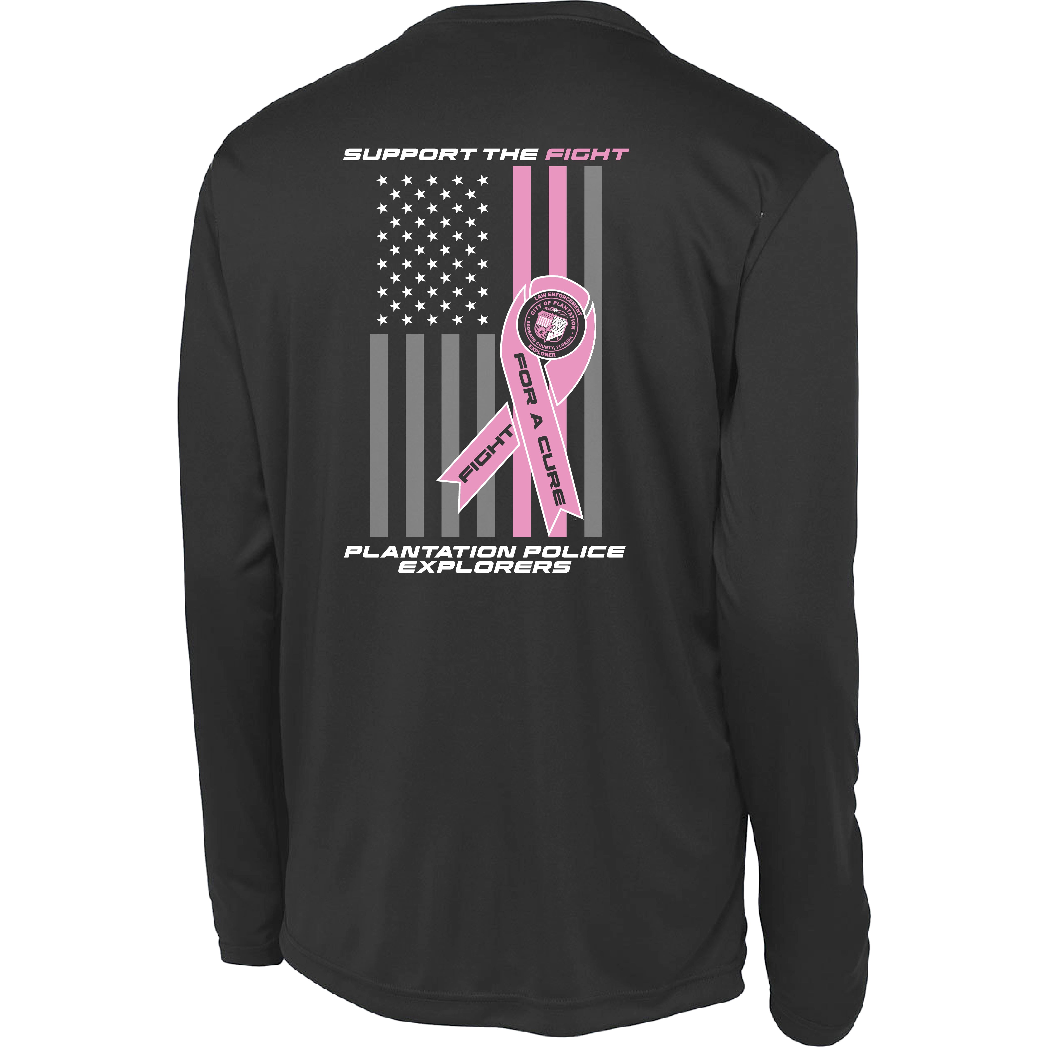 Plantation Explorer Post #347 - 2025 Support the FIGHT PERFORMANCE Long Sleeve Tee