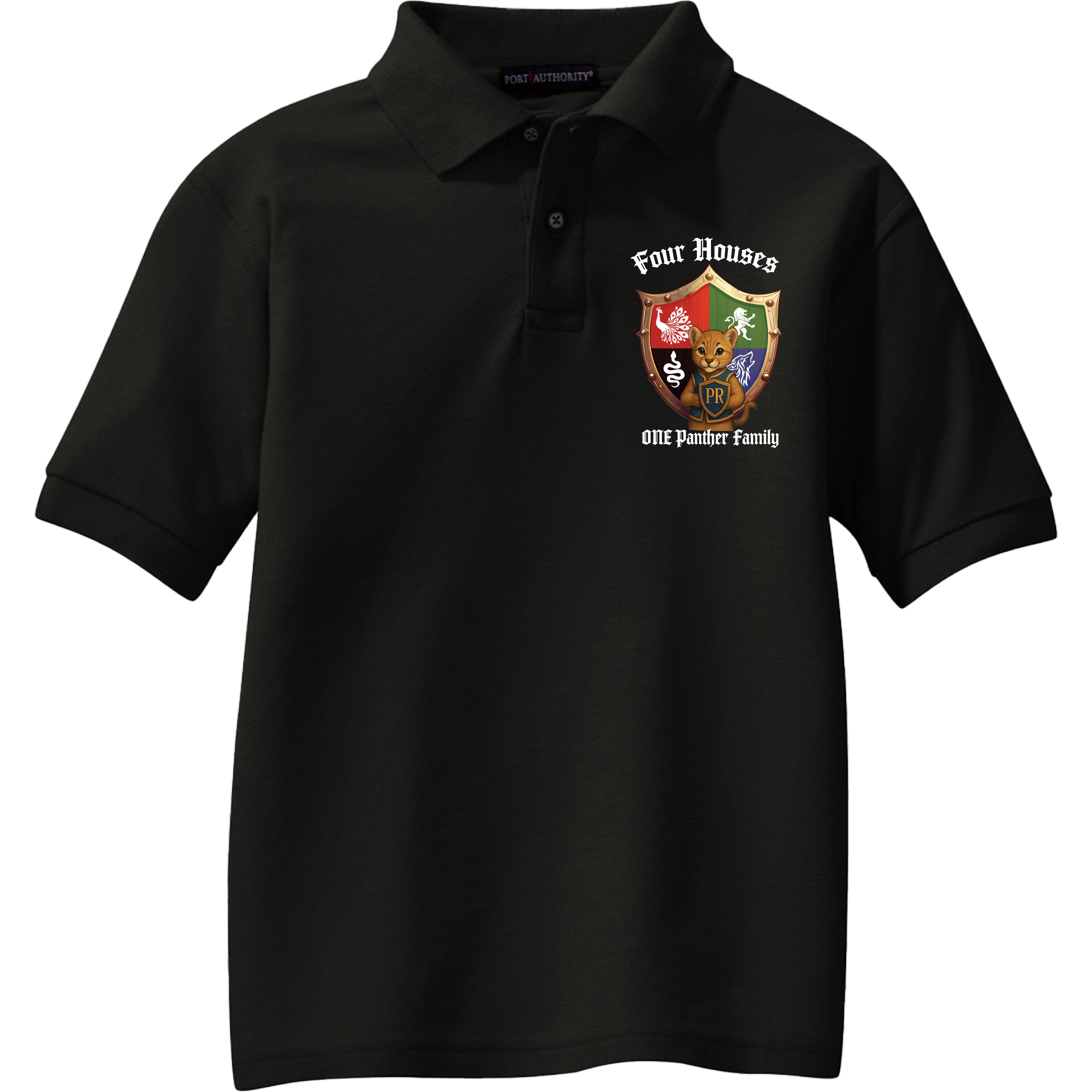 Panther Run Elementary - 4 Houses 1 Panther Family YOUTH Polo